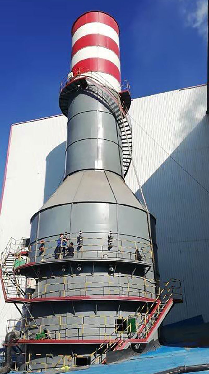 Desulfurization tower of Jinyuan Ceramics Factory of Yunnan province